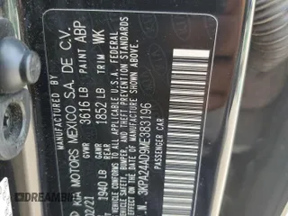 2021 Kia Rio LX with VIN 3KPA24AD9ME383196, listed as a Copart auction lot 68703904 with 100,688 mi miles and Salvage Title. Bid and sale history available at DreamBid. Image 12.