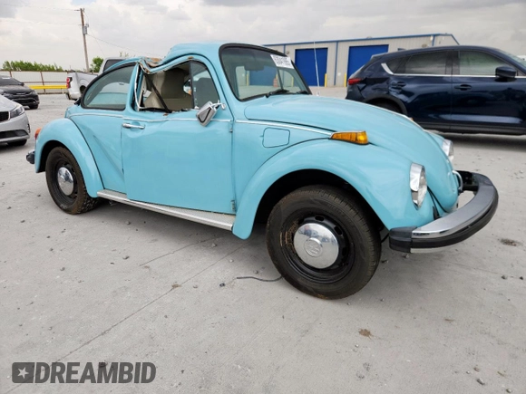 1974 Volkswagen Beetle with VIN 1142451120, listed as a Copart auction lot 63041995 with 10,102 mi miles and Salvage title. Bid and sale history available at DreamBid. Image 4.