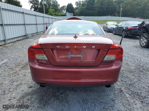 2012 Volvo C70 T5 with VIN YV1672MC8CJ127688, listed as a Copart auction lot 69642354 with 0 mi miles and Clean Title. Bid and sale history available at carsss.com. Image 6.