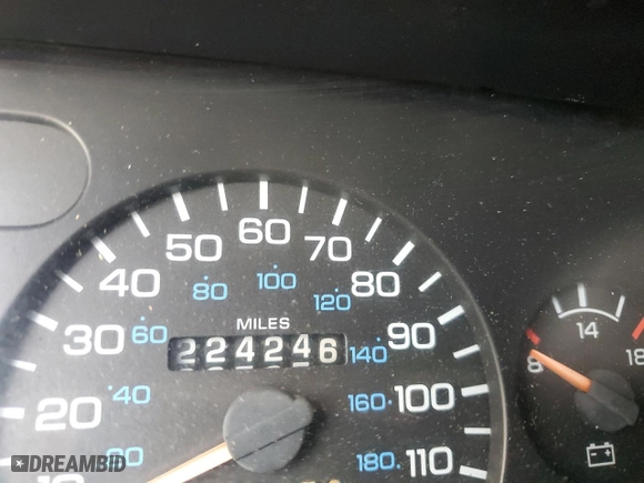 1996 Dodge Ram 1500 with VIN 3B7HC13YXTG197440, listed as a Copart auction lot 46131835 with 224,246 mi miles and Salvage Title. Bid and sale history available at carsss.com. Image 9.