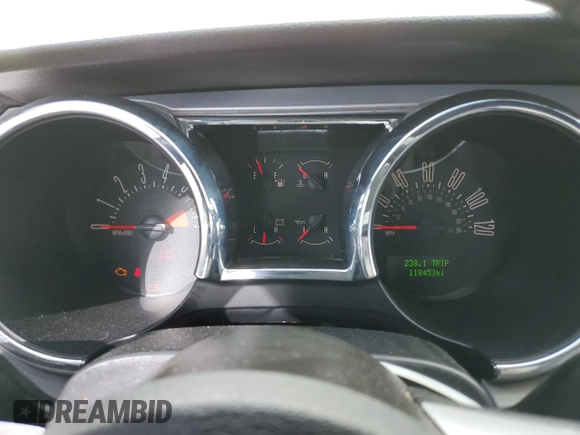 2007 Ford Mustang Deluxe with VIN 1ZVFT84N875363419, listed as a Copart auction lot 45342325 with 118,453 mi miles and Salvage Title. Bid and sale history available at carsss.com. Image 9.