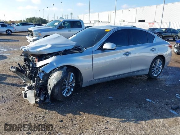 2020 Infiniti Q50 with VIN JN1EV7AR1LM255608, listed as a IAAI auction lot 40996273 with 89,540 mi miles and . Bid and sale history available at DreamBid. Image 19.