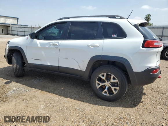 2014 Jeep Cherokee Trailhawk with VIN 1C4PJMBS9EW140344, listed as a Copart auction lot 50579005 with 117,326 mi miles and Salvage Title. Bid and sale history available at carsss.com. Image 2.
