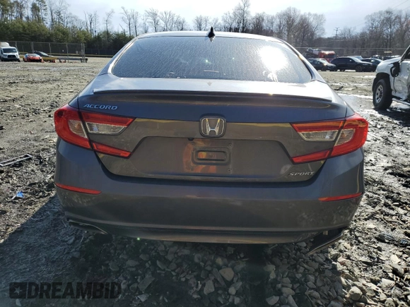 2019 Honda Accord Sport with VIN 1HGCV1F31KA103223, listed as a Copart auction lot 48048075 with 77,518 mi miles and Salvage Title. Bid and sale history available at DreamBid. Image 6.
