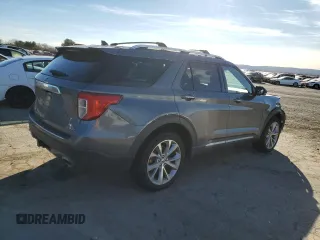 2022 Ford Explorer Platinum with VIN 1FM5K8HW9NNA06098, listed as a Copart auction lot 80473154 with 163,613 mi miles and Salvage Title. Bid and sale history available at carsss.com. Image 3.