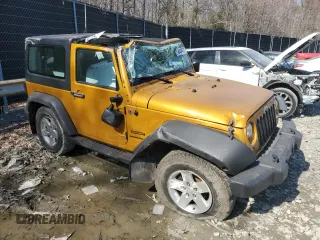 2014 Jeep Wrangler Sport with VIN 1C4AJWAG6EL315052, listed as a Copart auction lot 48494835 with 82,756 mi miles and Salvage Title. Bid and sale history available at carsss.com. Image 4.