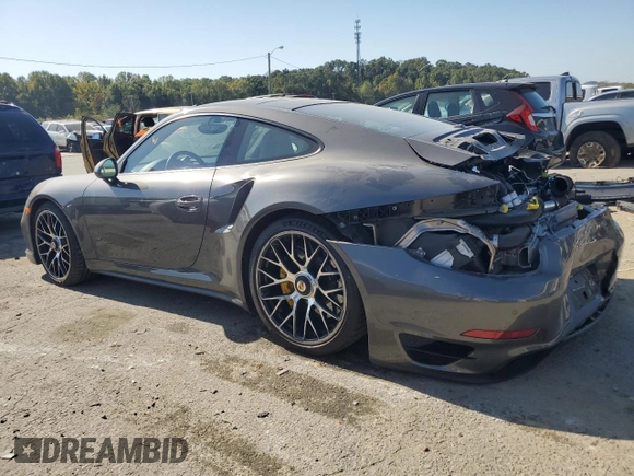 2014 Porsche 911 Turbo with VIN WP0AD2A92ES167652, listed as a Copart auction lot 75422514 with 35,360 mi miles and Salvage Title. Bid and sale history available at carsss.com. Image 2.