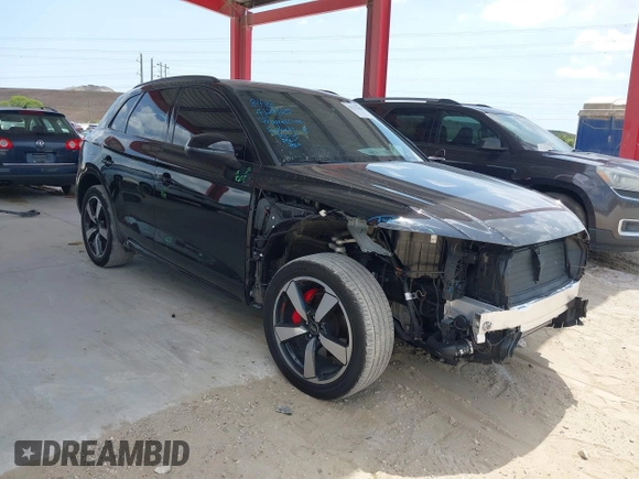 2024 Audi Q5 S line Prestige with VIN WA1FAAFY8R2034774, listed as a IAAI auction lot 42227400 with 16,521 mi miles and . Bid and sale history available at DreamBid. Image 1.