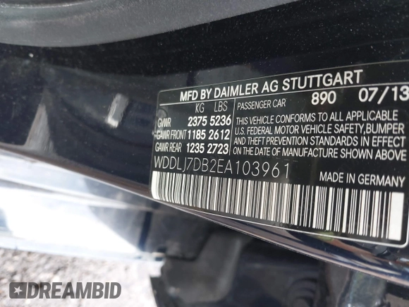 2014 Mercedes-Benz CLS 550 с VIN WDDLJ7DB2EA103961, выставлен на аукционе IAAI как лот 42249018 с пробегом 90 567 миль миль и . История ставок и продаж доступна на DreamBid. Изображение 9.