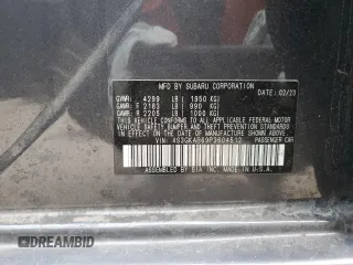 2023 Subaru Impreza with VIN 4S3GKAB69P3604512, listed as a Copart auction lot 81816624 with 3,027 mi miles and Salvage title. Bid and sale history available at DreamBid. Image 12.