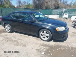 2013 Dodge Avenger SE with VIN 1C3CDZAB0DN655682, listed as a IAAI auction lot 41992710 with 164,210 mi miles. Bid and sale history available at carsss.com. Image 1.