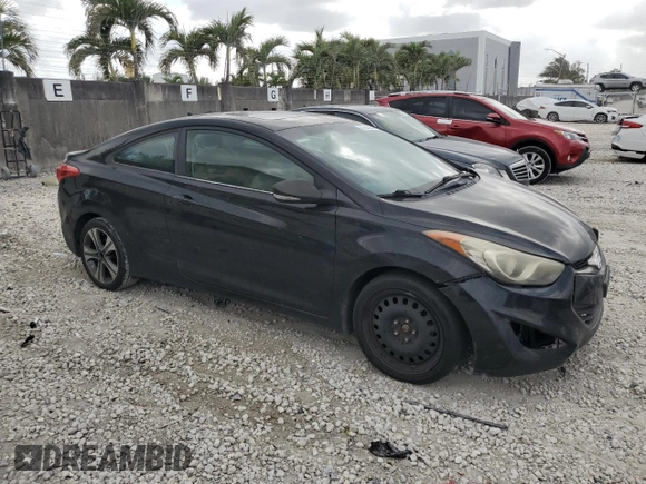 2013 Hyundai Elantra Coupe SE with VIN KMHDH6AE7DU006587, listed as a Copart auction lot 51184105 with 156,546 mi miles and Clean Title. Bid and sale history available at carsss.com. Image 4.