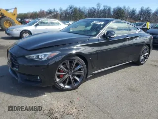 2022 Infiniti Q60 Red Sport 400 with VIN JN1FV7LL8NM681098, listed as a Copart auction lot 54364875 with 17,216 mi miles and Salvage title. Bid and sale history available at DreamBid. Image 1.