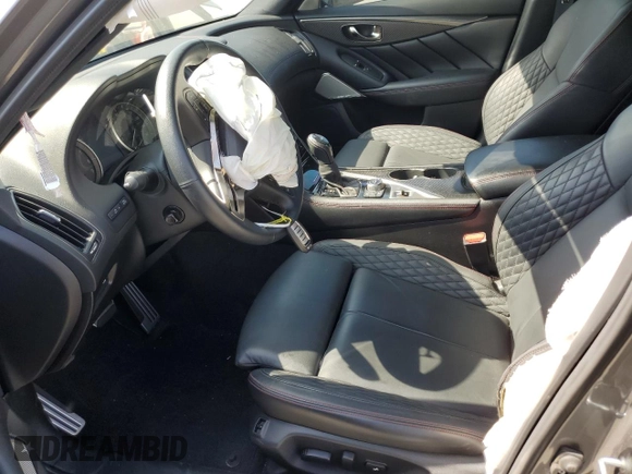 2022 Infiniti Q50 Red Sport 400 with VIN JN1FV7DP6NM370089, listed as a Copart auction lot 59700995 with 24,278 mi miles and Salvage title. Bid and sale history available at DreamBid. Image 7.