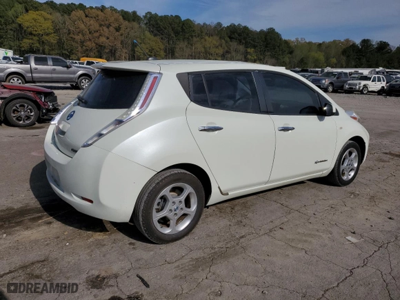 2012 Nissan LEAF SL with VIN JN1AZ0CP9CT020398, listed as a Copart auction lot 50673605 with 61,038 mi miles and Salvage Title. Bid and sale history available at carsss.com. Image 3.