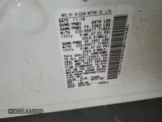 2017 Nissan Rogue S with VIN JN8AT2MV5HW010260, listed as a Copart auction lot 85423384 with Not Provided miles and Salvage Title. Bid and sale history available at carsss.com. Image 13.