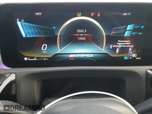 2023 Mercedes-Benz CLA 35 AMG z VIN W1K5J5BB0PN408872, wystawiony jako Copart lot #74823254 z przebiegiem 12 063 mil mil oraz Szkoda całkowita • Salvage title. Historia ofert i sprzedaży dostępna na DreamBid. Obrazek 9.