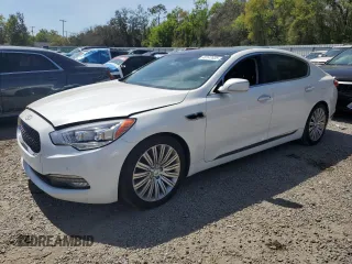 2015 Kia K900 Premium with VIN KNALU4D42F6026785, listed as a Copart auction lot 49147635 with 74,931 mi miles and Salvage Title. Bid and sale history available at carsss.com. Image 1.