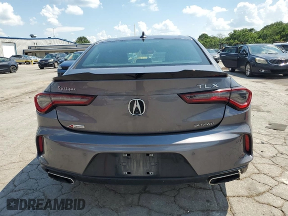 2021 Acura TLX w/A-Spec Package with VIN 19UUB6F51MA001449, listed as a Copart auction lot 61774275 with 83,036 mi miles and Salvage title. Bid and sale history available at DreamBid. Image 6.