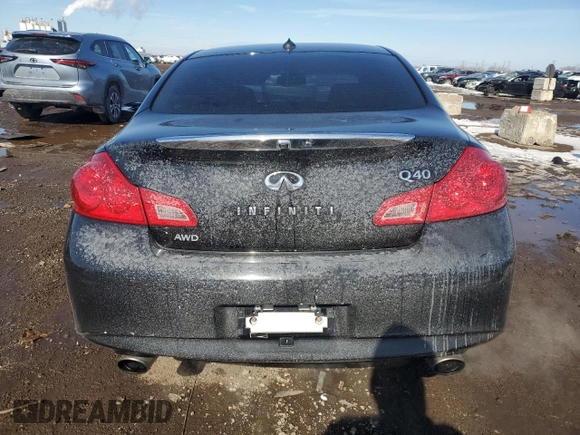 2015 Infiniti Q40 with VIN JN1CV6AR8FM521860, listed as a Copart auction lot 46634865 with 112,627 mi miles and Salvage Title. Bid and sale history available at DreamBid. Image 6.