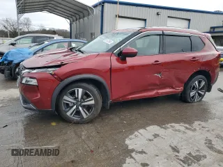2023 Nissan Rogue SL with VIN 5N1BT3CA7PC828248, listed as a Copart auction lot 85147584 with 19,052 mi miles and Salvage Title. Bid and sale history available at carsss.com. Image 1.