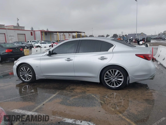 2018 Infiniti Q50 Luxe with VIN JN1EV7AP9JM362191, listed as a IAAI auction lot 41777017 with 80,394 mi miles and . Bid and sale history available at carsss.com. Image 14.