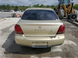 2001 Toyota ECHO with VIN JTDBT123110187750, listed as a Copart auction lot 51154505 with 25,620 mi miles and Salvage Title. Bid and sale history available at DreamBid. Image 6.