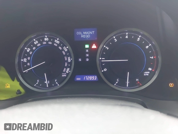 2012 Lexus IS 250 with VIN JTHBF5C29C5174172, listed as a IAAI auction lot 42446094 with 172,893 mi miles and . Bid and sale history available at DreamBid. Image 7.