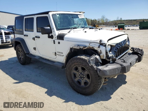2015 Jeep Wrangler Unlimited Sport RHD with VIN 1C4BJWKG0FL690763, listed as a Copart auction lot 48823714 with 156,714 mi miles and Salvage title. Bid and sale history available at DreamBid. Image 4.