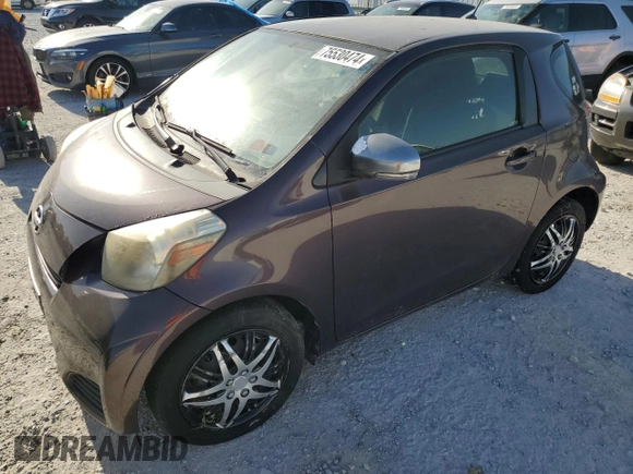 2012 Scion iQ with VIN JTNJJXB0XCJ017342, listed as a Copart auction lot 75530474 with 0 mi miles and Clean Title. Bid and sale history available at carsss.com. Image 1.