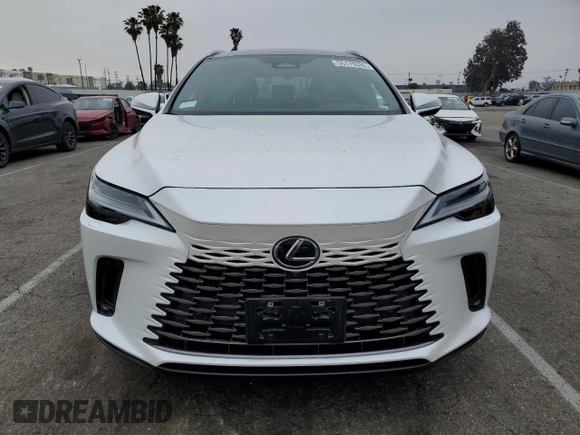 2023 Lexus RX 350 with VIN 2T2BAMBA0PC013734, listed as a Copart auction lot 55179335 with 22,314 mi miles and Salvage title. Bid and sale history available at DreamBid. Image 5.