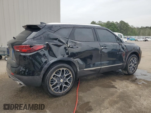 2024 Chevrolet Blazer Premier with VIN 3GNKBFRS3RS160493, listed as a Copart auction lot 53857315 with 12,722 mi miles and Salvage title. Bid and sale history available at DreamBid. Image 3.