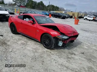 2019 Ford Mustang GT with VIN 1FA6P8CF7K5196244, listed as a Copart auction lot 44245405 with 74,182 mi miles and Salvage title. Bid and sale history available at DreamBid. Image 14.
