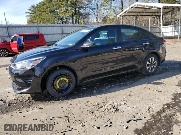 2022 Kia Rio LX with VIN 3KPA24ADXNE476147, listed as a Copart auction lot 87898405 with 15,763 mi miles and Salvage Title. Bid and sale history available at carsss.com. Image 1.