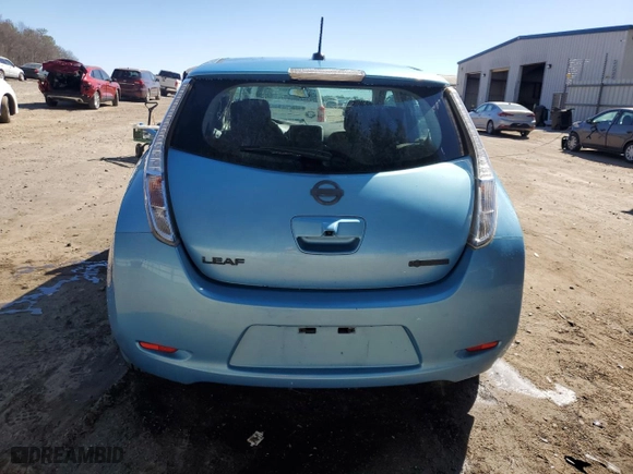 2015 Nissan LEAF SV with VIN 1N4AZ0CPXFC329546, listed as a Copart auction lot 46837215 with 105,960 mi miles and Salvage Title. Bid and sale history available at carsss.com. Image 6.