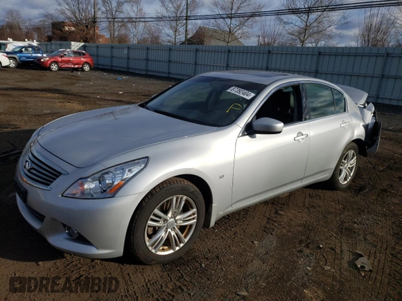 2015 Infiniti Q40 with VIN JN1CV6AR4FM520186, listed as a Copart auction lot 87392404 with 67,775 mi miles and Salvage Title. Bid and sale history available at DreamBid. Image 1.