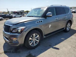 2017 Infiniti QX80 with VIN JN8AZ2NE4H9155253, listed as a Copart auction lot 61476684 with 116,579 mi miles and Salvage Title. Bid and sale history available at carsss.com. Image 1.