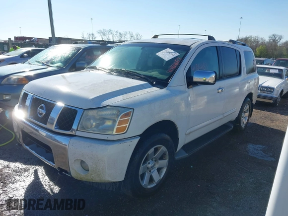 2004 Nissan Armada LE z VIN 5N1AA08B24N733873, wystawiony jako IAAI lot #41864163 z przebiegiem 323 838 mil mil oraz . Historia ofert i sprzedaży dostępna na DreamBid. Obrazek 2.
