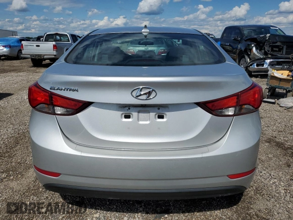 2015 Hyundai Elantra SE with VIN 5NPDH4AE8FH639606, listed as a Copart auction lot 55970335 with 87,714 mi miles and Salvage title. Bid and sale history available at DreamBid. Image 6.