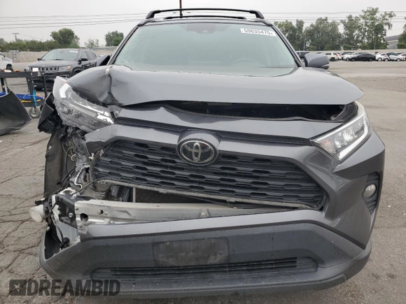 2020 Toyota RAV4 XLE with VIN 2T3W1RFV2LC045134, listed as a Copart auction lot 59635475 with 122,144 mi miles and Salvage title. Bid and sale history available at DreamBid. Image 5.