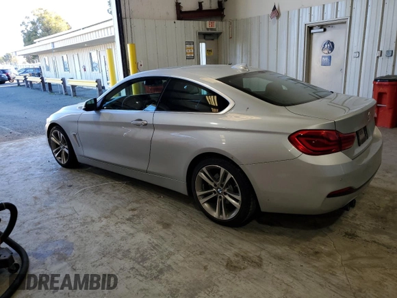 2018 BMW 4 Series 430i with VIN WBA4W3C52JAE64850, listed as a Copart auction lot 82846754 with 28,995 mi miles and Salvage Title. Bid and sale history available at DreamBid. Image 2.