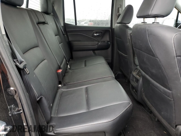 2023 Honda Ridgeline RTL with VIN 5FPYK3F59PB001216, listed as a Copart auction lot 57147385 with 43,452 mi miles and Salvage title. Bid and sale history available at DreamBid. Image 10.