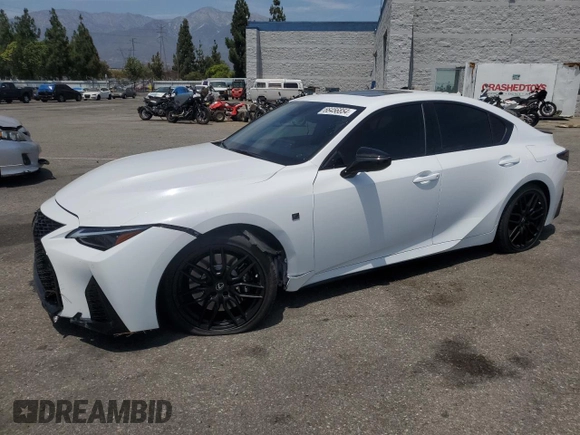 2024 Lexus IS with VIN JTHAP1D29R5006055, listed as a Copart auction lot 66456854 with 1,341 mi miles and Salvage Title. Bid and sale history available at carsss.com. Image 1.