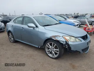 2007 Lexus IS with VIN JTHBK262172036011, listed as a IAAI auction lot 42162189 with 254,151 mi miles. Bid and sale history available at carsss.com. Image 1.