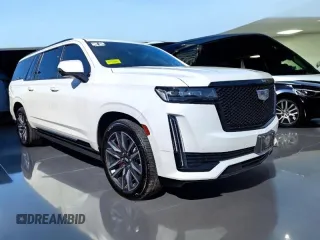 2022 Cadillac Escalade ESV Sport Platinum z VIN 1GYS4RKL0NR276XXX, wystawiony jako Copart lot #59820495 z przebiegiem 63 182 mil mil oraz Czysty tytuł • Clean title. Historia ofert i sprzedaży dostępna na DreamBid. Obrazek 1.