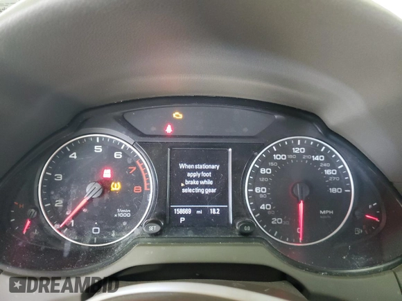 2012 Audi Q5 Premium Plus with VIN WA1LFAFP5CA046664, listed as a Copart auction lot 53701375 with 158,669 mi miles and Salvage title. Bid and sale history available at DreamBid. Image 9.