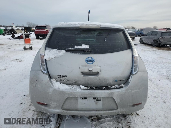 2011 Nissan LEAF SL-e with VIN JN1AZ0CP7BT006319, listed as a Copart auction lot 45422725 with 71,048 mi miles and Salvage Title. Bid and sale history available at carsss.com. Image 6.