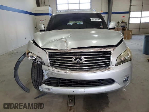 2011 Infiniti QX56 7-passenger with VIN JN8AZ2NE3B9005965, listed as a Copart auction lot 79526624 with 169,888 mi miles and Salvage Title. Bid and sale history available at carsss.com. Image 5.