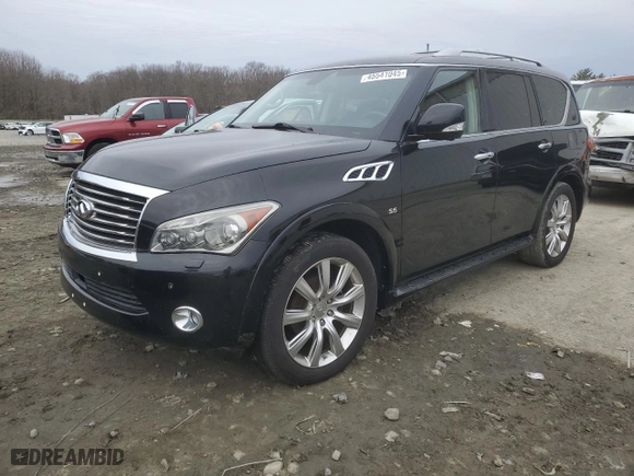 2014 Infiniti QX80 with VIN JN8AZ2NE3E9066916, listed as a Copart auction lot 45541045 with 134,160 mi miles and Clean Title. Bid and sale history available at carsss.com. Image 1.