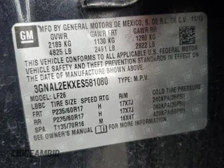 2014 Chevrolet Captiva Sport LS with VIN 3GNAL2EKXES581080, listed as a Copart auction lot 51545405 with 157,723 mi miles and Salvage Title. Bid and sale history available at DreamBid. Image 13.